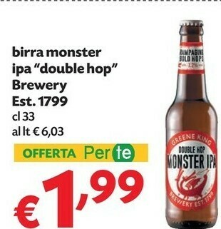 Pam Birra monster ipa double hop brewery offerta