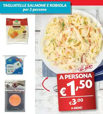 Pam Tagliatelle salmone e robiola offerta