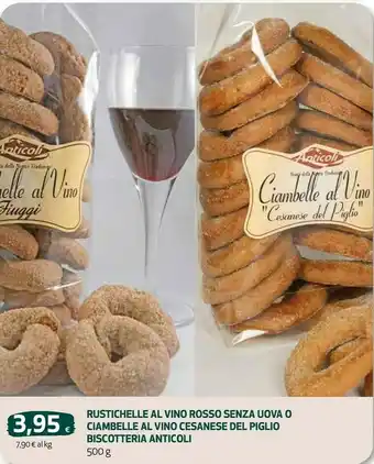 Coop Biscotteria anticoli ciambelle al vino cesanese del piglio 500 g offerta