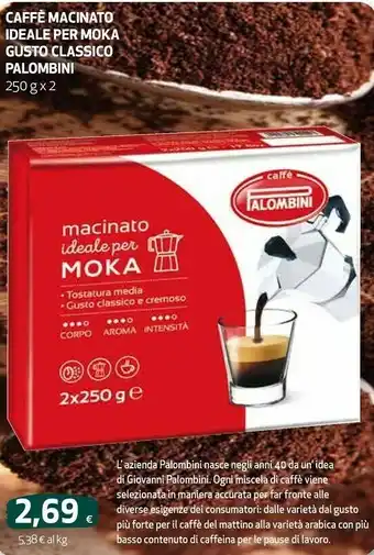 Coop Caffe macinato ideale per moka offerta