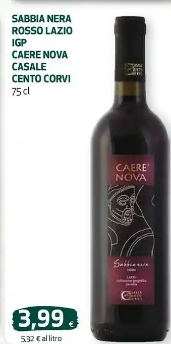 Coop Caere nova casale cento corvi sabbia nera rosso lazio igp offerta