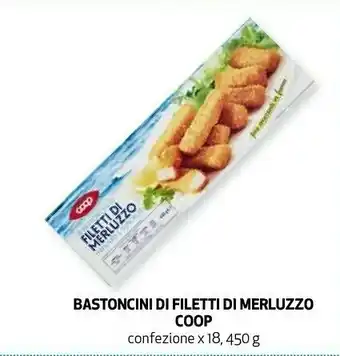 Coop Coop - bastoncini di filetti di merluzzo impanati e surgelati 450 g(ml) offerta