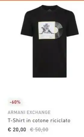 Coin Armani exchange t-shirt in cotone riciclato offerta