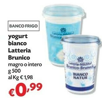 Pam Latteria brunico - yogurt bianco magro 500 g(ml) offerta