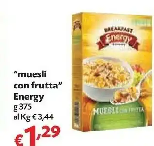 Pam Breakfast energy - muesli con frutta 375 g(ml) offerta