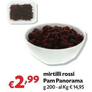 Pam Pam panorama mirtilli rossi offerta