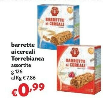Pam Torrebianca - barrette ai cereali classica 126 g(ml) offerta