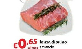 Pam Lonza di suino offerta