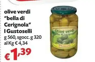 Pam Olive verdi bella di cerignola offerta