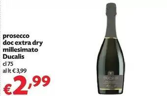 Pam Ducalis prosecco doc extra dry millesimato offerta
