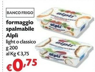 Pam Alplì - formaggio fresco light offerta