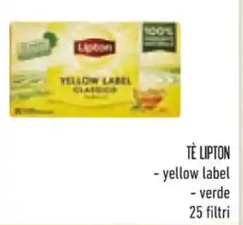 Conad TÈ LIPTON -yellow label - verde 25 filtri offerta