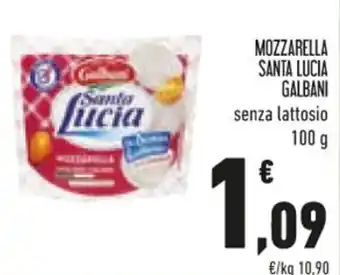 Conad MOZZARELLA SANTA LUCIA GALBANI senza lattosio 100 g offerta