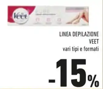 Conad LINEA DEPILAZIONE VEET vari tipi e formati offerta