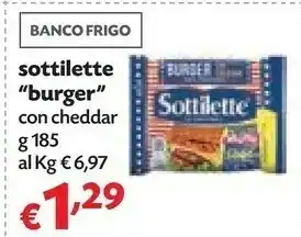 Pam Mondelez - sottilette le originali burger con cheddar 185 g(ml) offerta