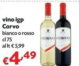 Pam Corvo - vino bianco 750 g(ml) offerta