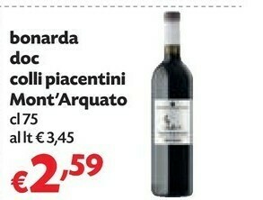 Pam Colli piacentini bonarda doc mont' arquato offerta