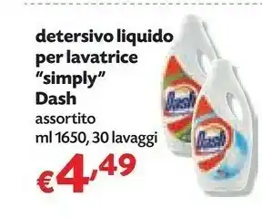 Pam Detersivo liquido per lavatrice simply offerta