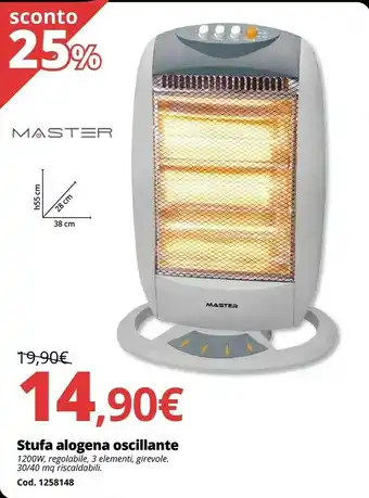 Brico Io Stufa alogena oscillante offerta