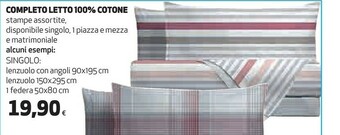 Coop Completo letto 100% cotone offerta