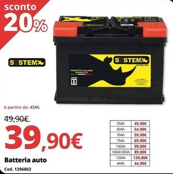 Brico Io Batteria auto offerta