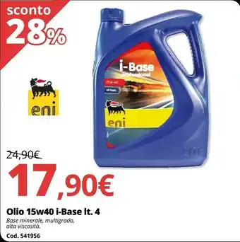 Brico Io Olio 15w40 i-base lt. 4 offerta