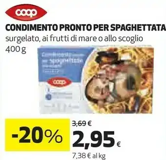 Coop Coop condimento pronto per spaghettata offerta