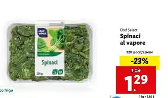Lidl Spinaci al vapore offerta