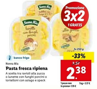 Lidl Pasta fresca ripiena offerta
