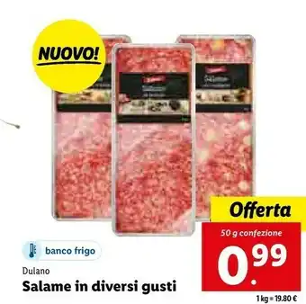 Lidl Salame in diversi gusti offerta