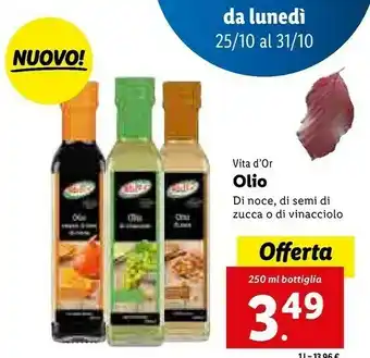 Lidl Olio di noce/ di semi di zucca/ di vinacciolo offerta