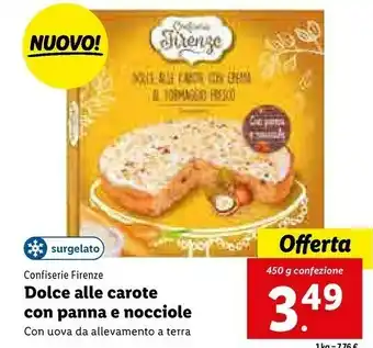 Lidl Dolce alle carote con panna e nocciole offerta