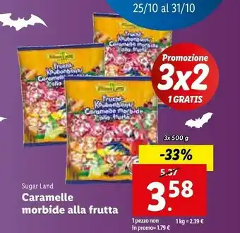 Lidl Suger land caramelle morbide alla frutta offerta