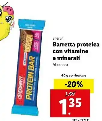 Lidl Barretta proteica con vitamine e minerali offerta