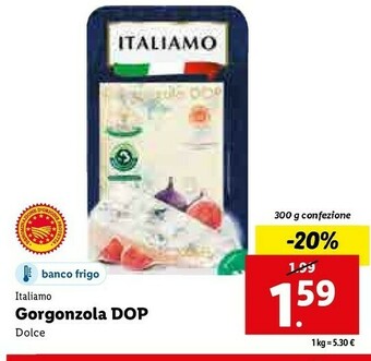Lidl Gorgonzola dop dolce 300 g(ml) offerta