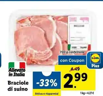 Lidl Lidl braciole di suino offerta