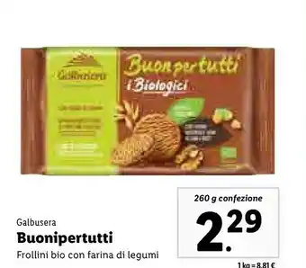 Lidl Buoni per tutti frollini bio con farina di legumi offerta