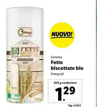 Lidl Fette biscottate bio offerta