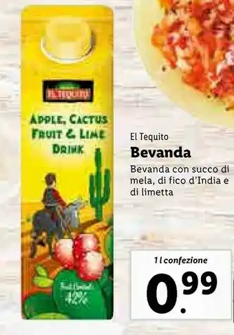 Lidl El tequito - apple & prickly pear juice drink 1000 g(ml) offerta