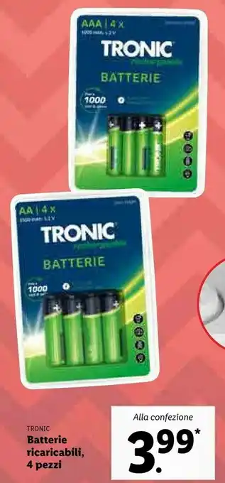 Lidl Tronic batterie offerta