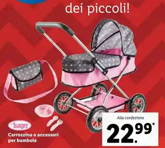 Carrozzina o accessori per bambole