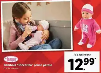 Bambola piccolina prime parole