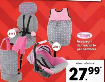 Lidl Accessori da trasporto per bambole offerta