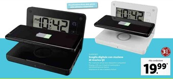 Lidl Sveglia digitale con stazione di ricarica qi offerta