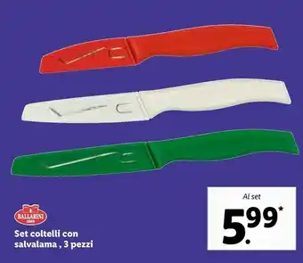 Lidl Set coltelli con salvalama offerta