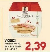 Gran Risparmio Matilde vicenzi - pan di spagna 3 basi per torta 400 g(ml) offerta