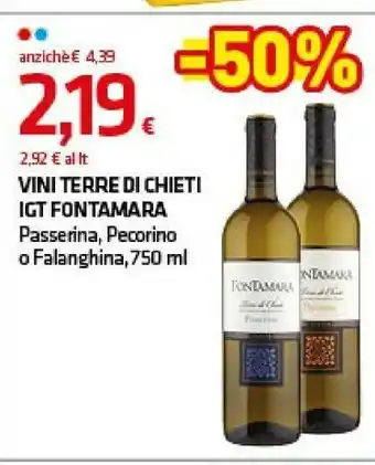 Superconti Fontamara vini terre di chieti igt offerta