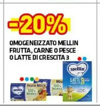Superconti Omogeneizzato frutta, carne o pesce o latte di crescita 3 offerta