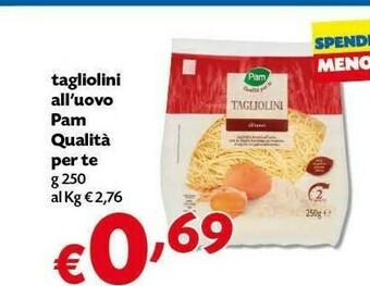 Pam Pasta all'uovo offerta