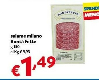 Pam Salame milano offerta